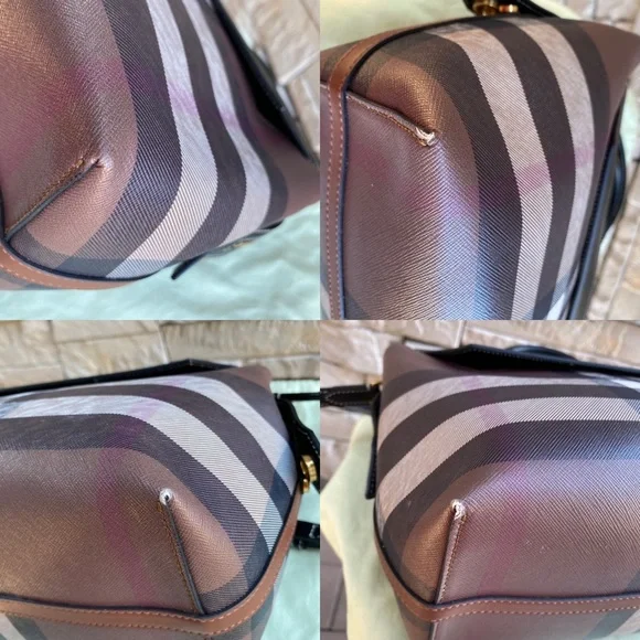 SOLD Burberry Catherine Smoked Check Tote Bag - Picture 12 of 16